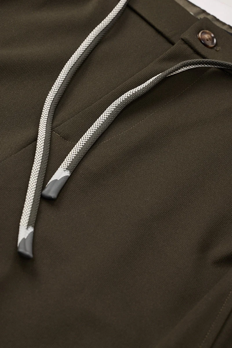 SNITCH Olive Regular Fit Trousers